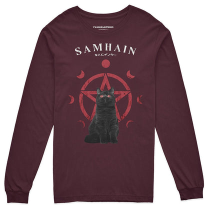 Samhain Cat Long Sleeve T-Shirt - Lolomo!