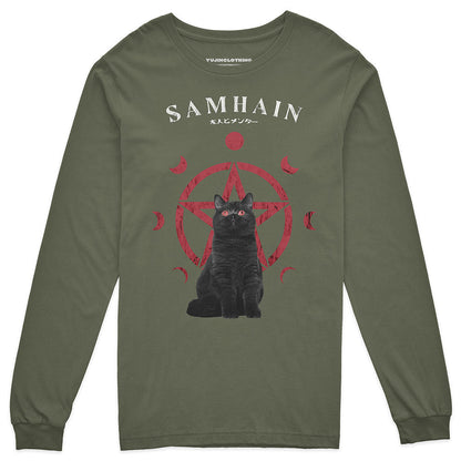 Samhain Cat Long Sleeve T-Shirt - Lolomo!