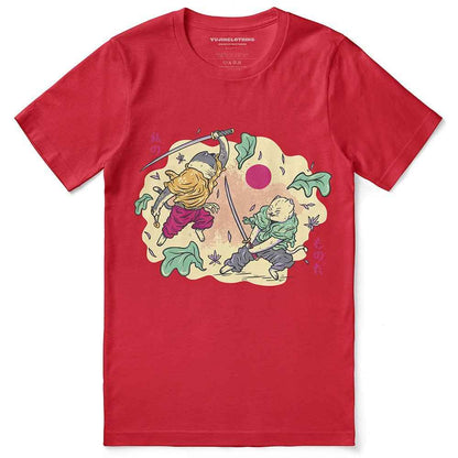 Samurai Cat Fight T-Shirt