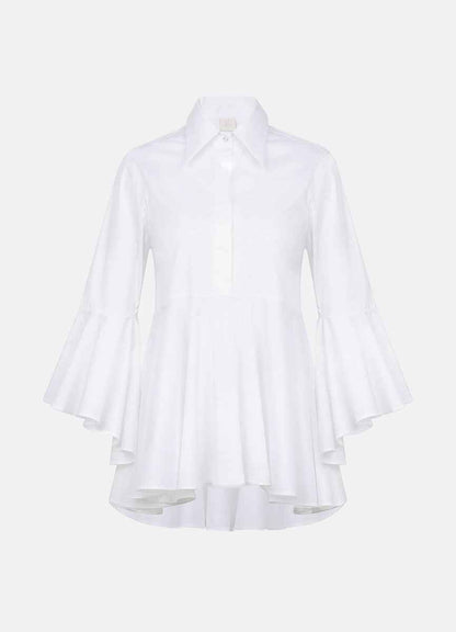 Sesta Italian Design White Gabardine Shirt