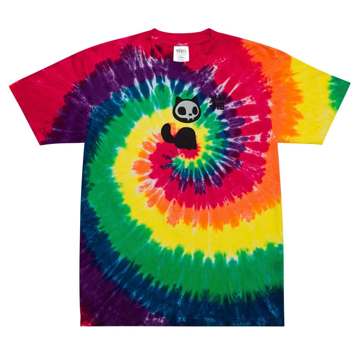 Skull Cat Tie-Dye T-Shirt