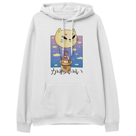 Sweat à capuche en forme de chat moelleux