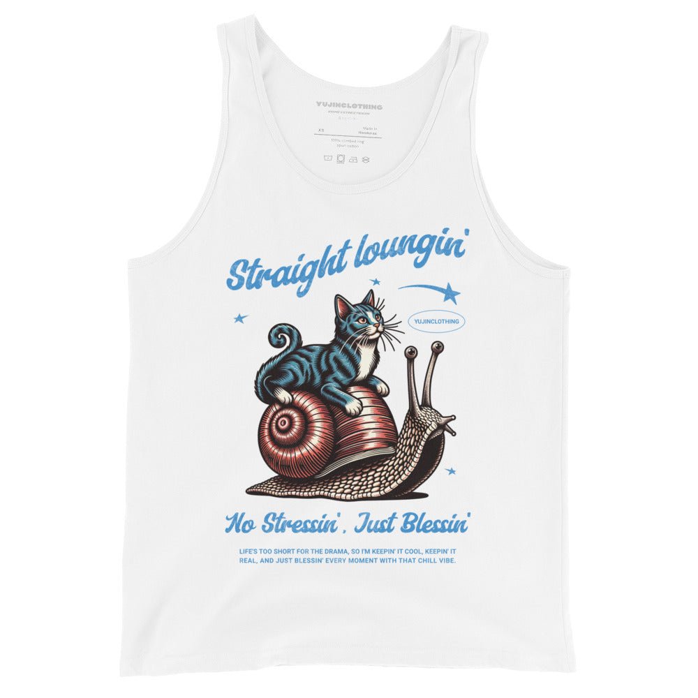 Straight Loungin' Cat Tank Top - Lolomo!