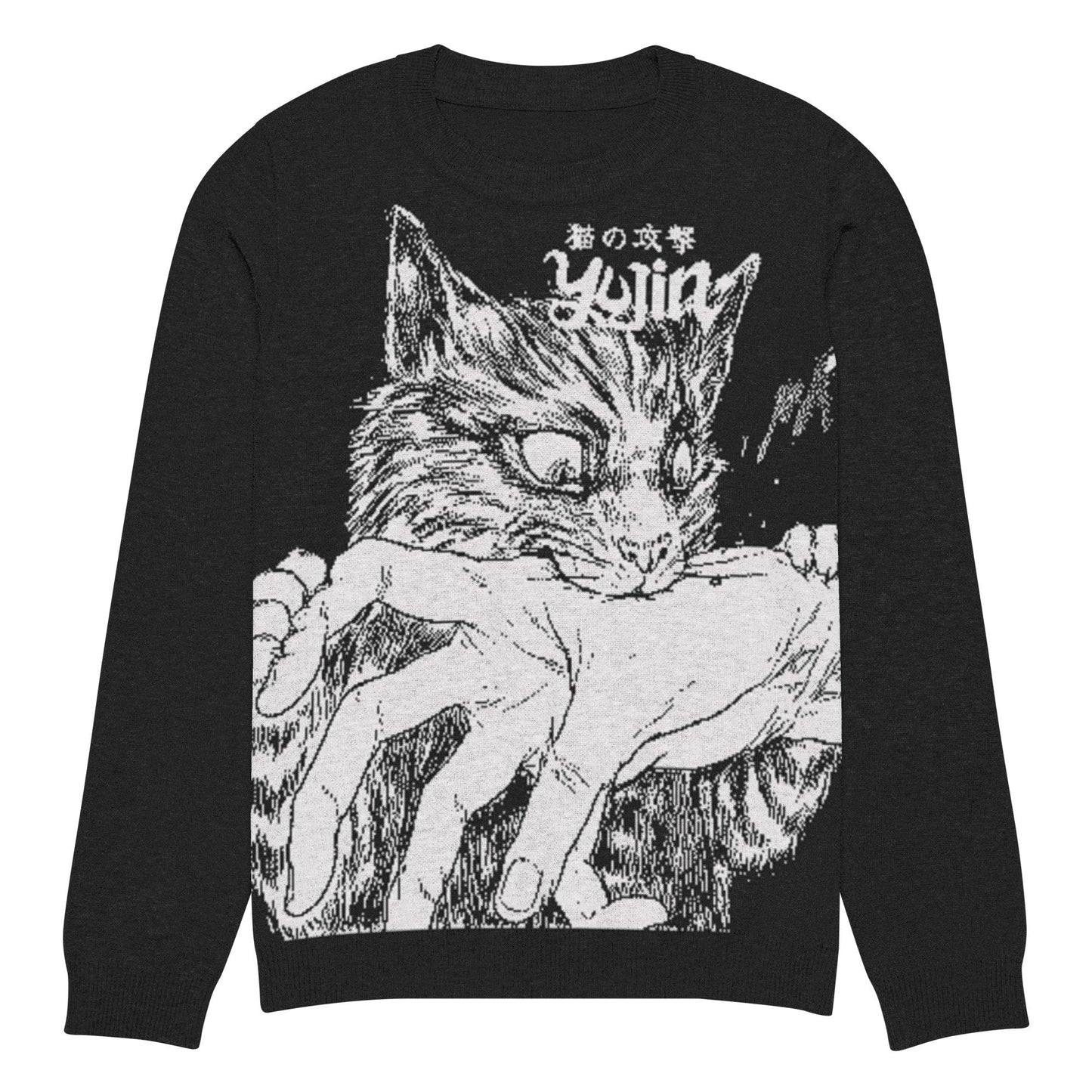 Sudden Bite Cat Knitted Sweatshirt - Lolomo!