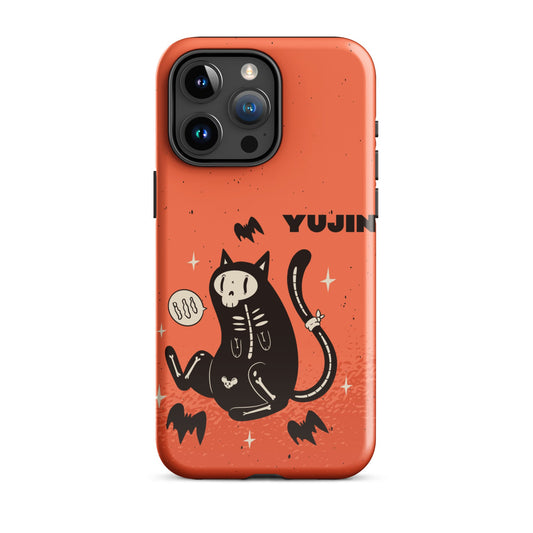 Coque rigide pour iPhone® Motif fantôme noir d'Halloween
