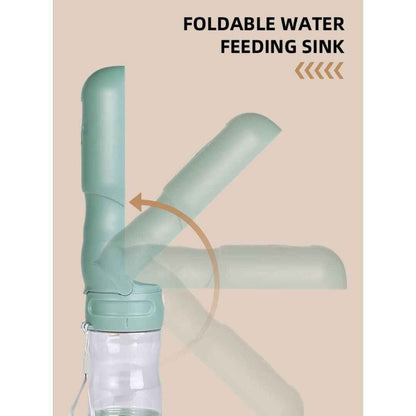 Travel Dog Water Bottle with Treat Holder – Leakproof & BPA-Free 350mL