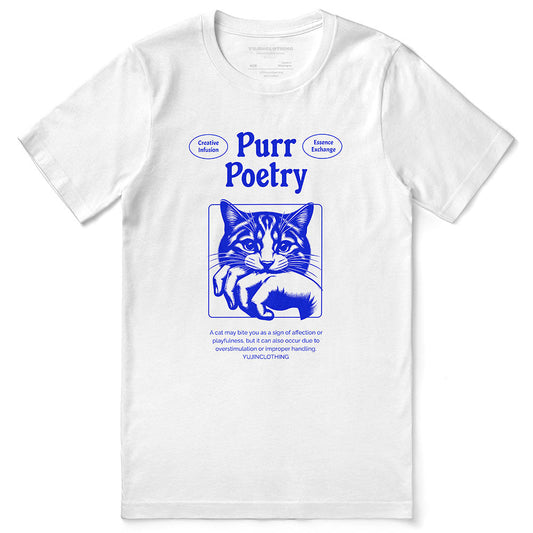 T-shirt Chat Purr Poésie