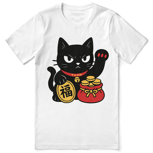 T-shirt porte-bonheur chat noir