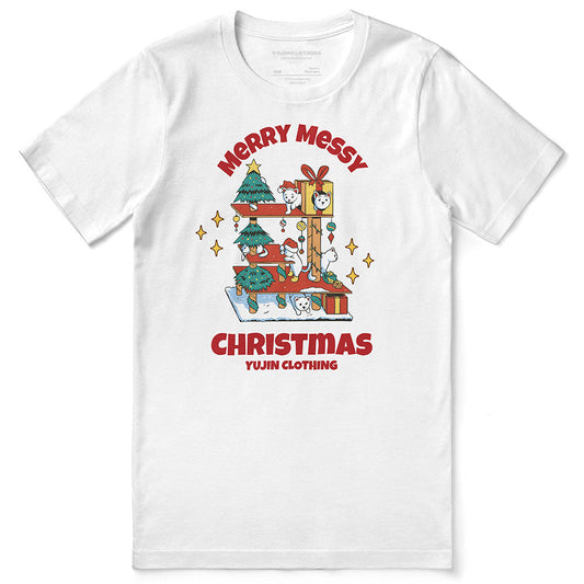 T-shirt Chat de Noël en désordre