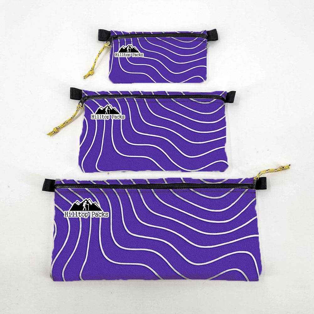 Zipper Pouches TOPO Patterns Ultralight D50T fabric