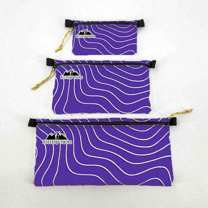 Zipper Pouches TOPO Patterns Ultralight D50T fabric