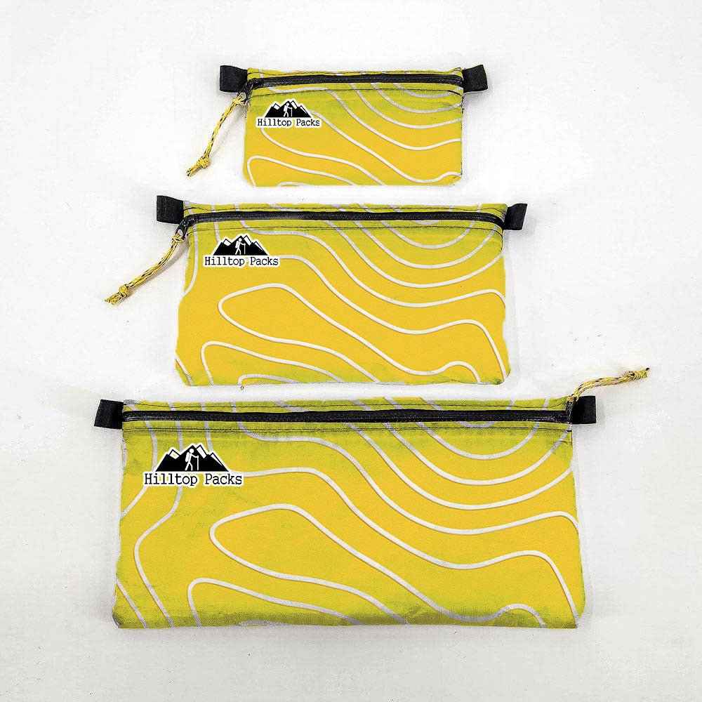 Zipper Pouches TOPO Patterns Ultralight D50T fabric